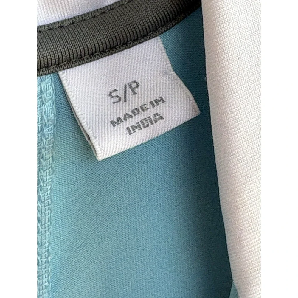 Annika Cutter & Buck Blue White Performance Golf Women’s Small Golf Polo Shirt - Picture 8 of 12